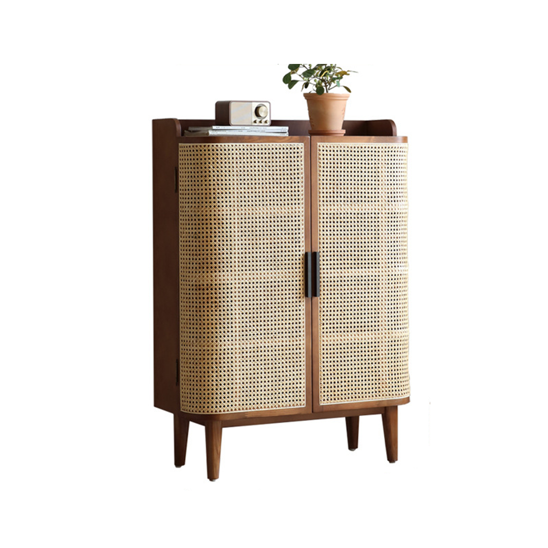 Qeinn Rattan Porch Shoes Cabinet