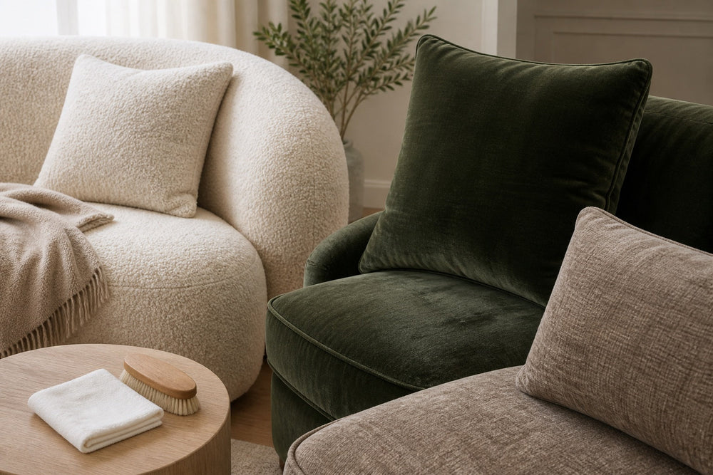 How to Clean Bouclé, Velvet and Chenille Sofas: UK Care Guide