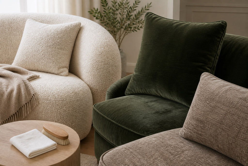 How to Clean Bouclé, Velvet and Chenille Sofas: UK Care Guide