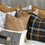 Assortment of Urban Weave Luxury Cushions from Brightly Home, featuring rich textures and modern patterns.