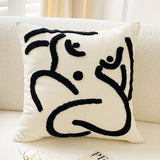 Abstract Contour Fleece Cushion