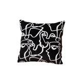 Abstract Contrast White Curve Cushion - Brightly Home