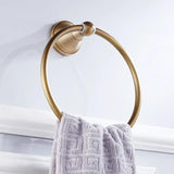 Antique Brass Circular Towel Holder - Brightly Home