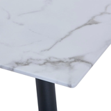 Arabescato Rock Glass Marble Dining Table