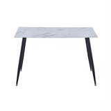 Arabescato Rock Glass Marble Dining Table