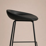 Hackney Industrial Faux Bar Stool - Black