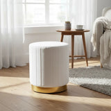 Elvet Velvet Ottoman Stool