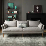 Hearthstone Textured Grey Sofa with plush cushions by Brightly Home, ideal for modern living spaces