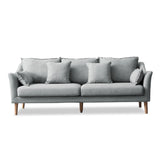 Hearthstone Textured Grey Sofa with plush cushions by Brightly Home, ideal for modern living spaces