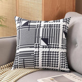 Houndstooth pattern Patchwork Cushion - Brightly Home