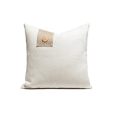 Maison Lune Solene designer cushion cover UK — elegant ivory and beige luxury cushion cover for living room or bedroom styling.