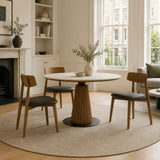 Mid-Century Meadow Ceramic Top Round Dining Table