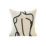 Minimalist Lady Back Art Cushion - Brightly Home