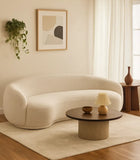 Bouclé Curved Sofa by Mooncrest – Plush, Modern Design