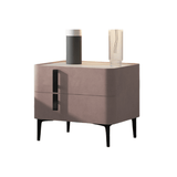 Modern Oslo Bedside Table in Minimalist Design with Sleek Black Handles