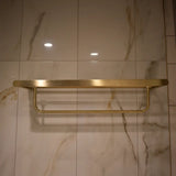 Brightly Brass Gold 60cm Towel Shelf