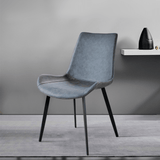 Arabescato Leather Grey Dinning Chairs