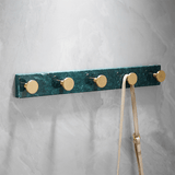 Brightly Marble & Brass Wall Hook Rack