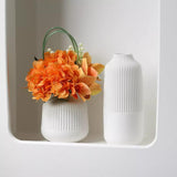 Serenity Ribbed Ceramic Vase