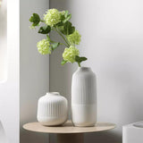 Serenity Ribbed Ceramic Vase