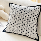 Woven Accent Velvet Cushion - Brightly Home