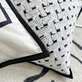 Woven Accent Velvet Cushion - Brightly Home