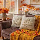 Halloween Maple Leaf Cushion