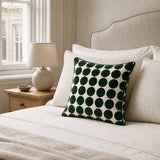 Emerald Polka Dot Cushion