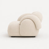 Beige armchair on a white background