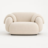 Beige armchair on a white background