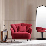 Crimson Velvet Armchair