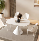 Tompsett Ceramic Table Top Round Dining Table - unextension display
