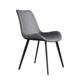 Arabescato Leather Grey Dinning Chair